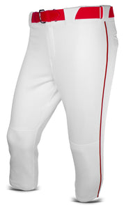 White Baseball Pant w/ Piping