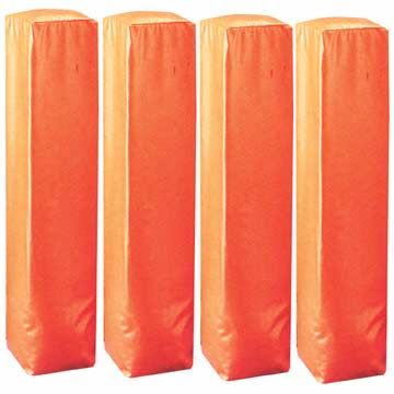 FOOTBALL PYLONS FOR GOAL LINE & END ZONE - ORANGE - 4 PCS